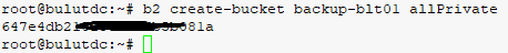 b2 bucket oluşturma